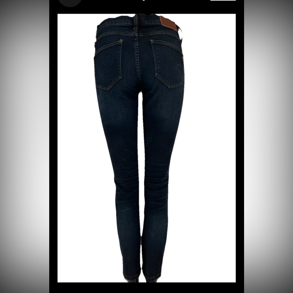 MADEWELL skinny skinny CROP dark BLUE denim JEANS w/stretch VERY NICE! - Picture 4 of 13